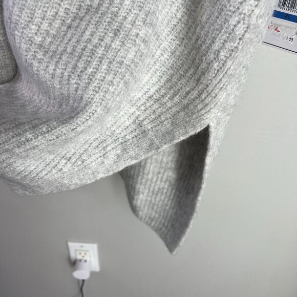 1. State Women's Shaker Vest V-Neck with High Low Hem Sweater XL Silver Heather - Picture 5 of 9